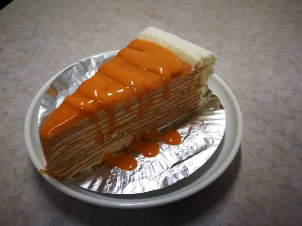 케이크 달콤한 태국에 Tes 디저트의 케이크 — 스톡 사진