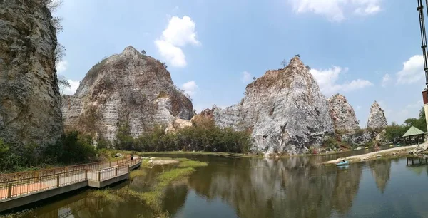 Punto Vista Paisaje Vida Estilo Tailandia Top Turismo Atracciones Históricas — Foto de Stock