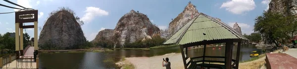 Vista Paisagem Ponto Vida Estilo Topo Tailândia Atrações Históricas Turísticas — Fotografia de Stock