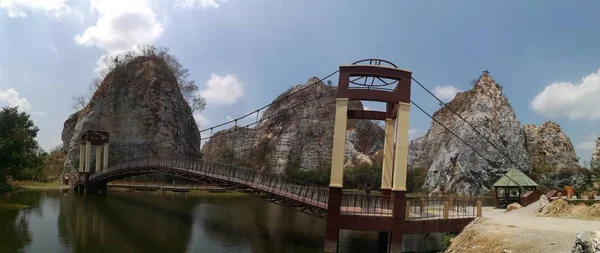 Vyhlídka Krajina Život Styl Thajsku Top Turistické Historických Atrakcí Parku — Stock fotografie