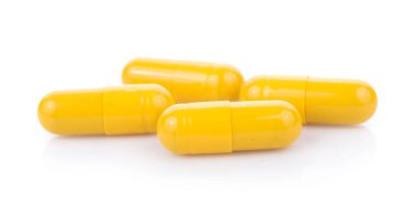 hap kapsülleri beyaz arkaplanda izole