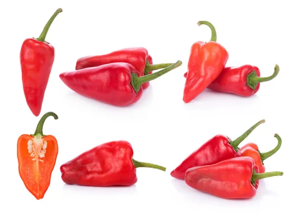 Chili peppers on white background — Stock Photo, Image