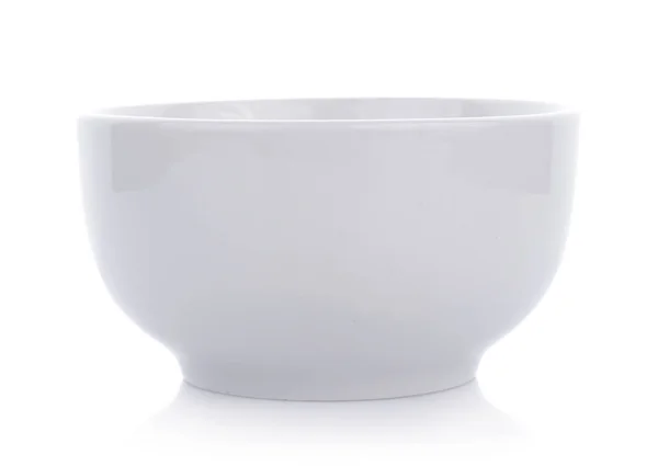 White ceramics bowl isolated on white background — Stock Photo, Image