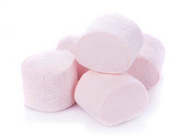 beyaz zemin üzerinde Marshmallows