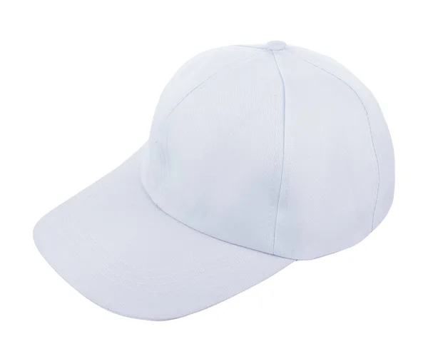 Chapéu branco isolado no fundo branco — Fotografia de Stock