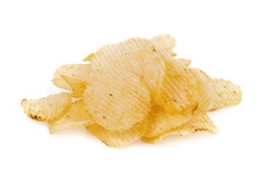 Patates cipsi beyaz arkaplanda izole