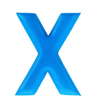 beyaz arka plan üzerinde izole edilmiş x alfabesi