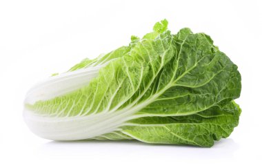 Beyaz arka planda taze Çin lahanası