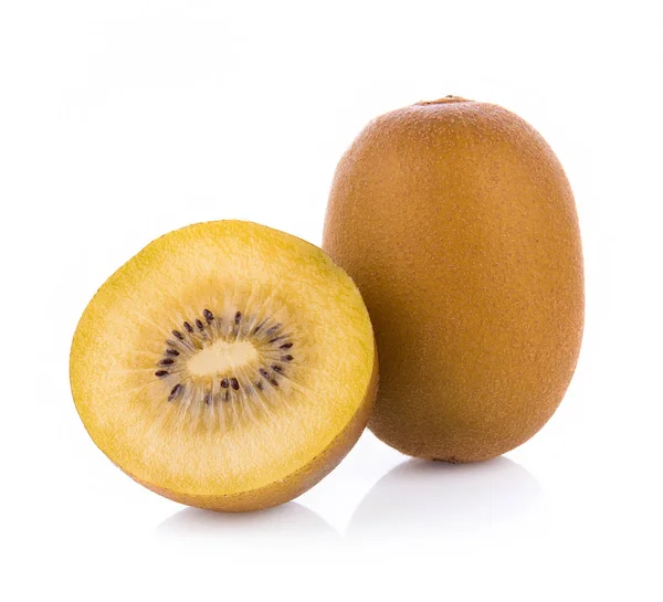 Gold-Kiwi-Frucht isoliert auf weißem Hintergrund — Stockfoto