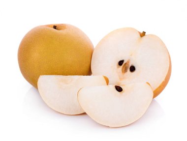 Beyaz arka plan üzerinde tatlı armut