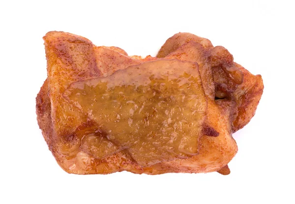 白色背景上的烤鸡胸 — 图库照片