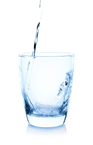 Water glass isolated on white background with clipping path — Stock Photo, Image