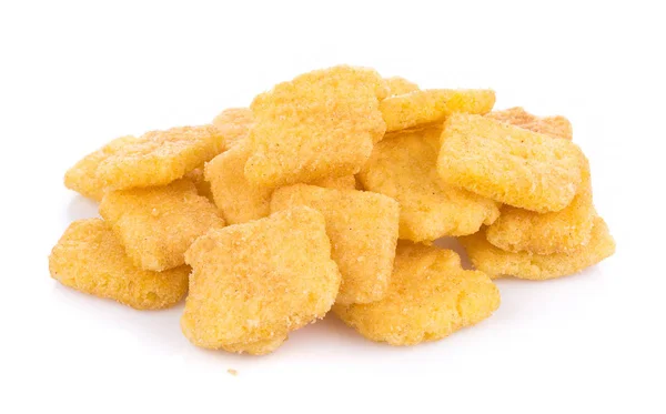 Maïs chips geïsoleerd op witte achtergrond — Stockfoto