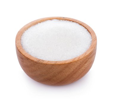 Ahşap kase üzerinde monosodyumglutamat (Msg veya E621)