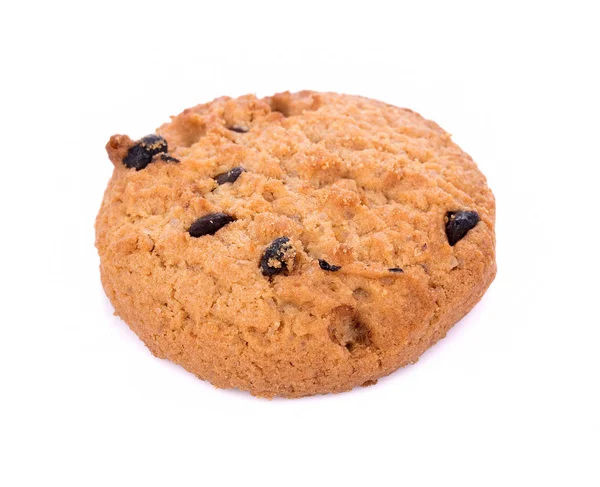 Chocolate chip cookie in bolwl on white background — Stock Photo, Image