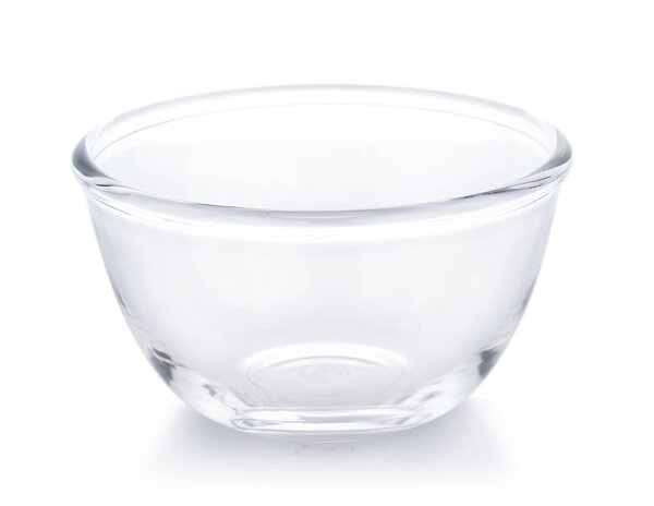 Empty bowl on white background