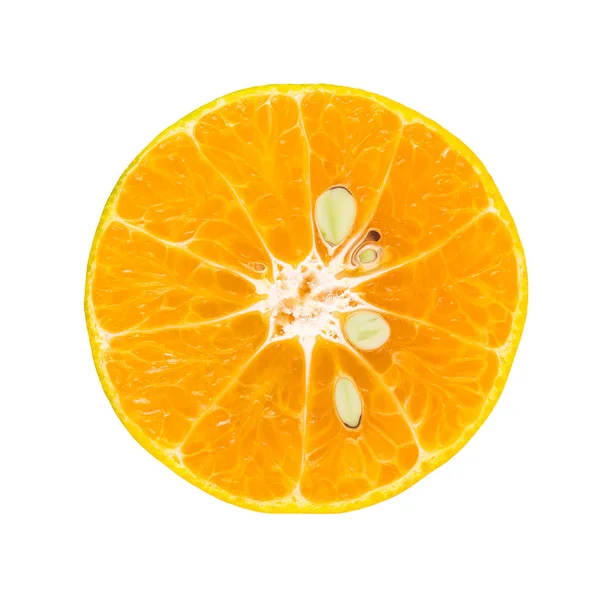 Świeże pomarańcze izolowane na białym tle — Zdjęcie stockowe