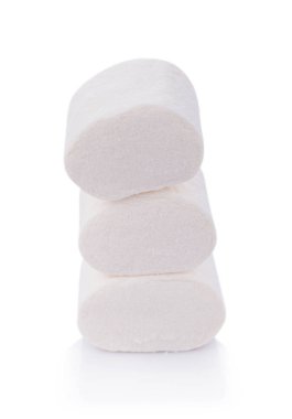 beyaz zemin üzerinde Marshmallows
