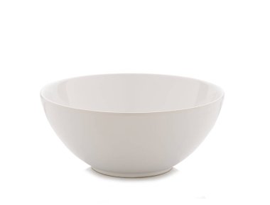 Beyaz arka planda izole edilmiş beyaz kase