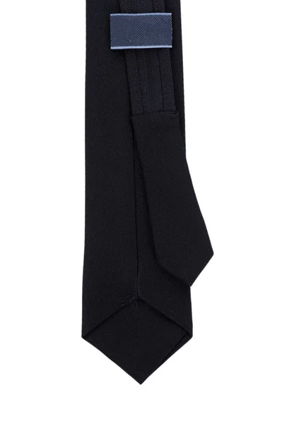 Cravatta nera su sfondo bianco — Foto Stock