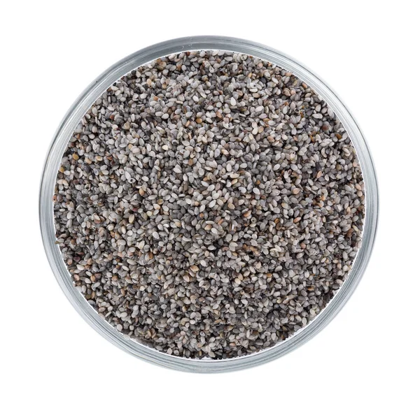 Black Sesame Scrub Seed Isolated White Background Stock Picture