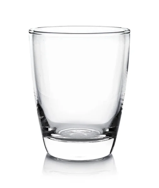 Leeg Glas Geïsoleerd Witte Achtergrond — Stockfoto