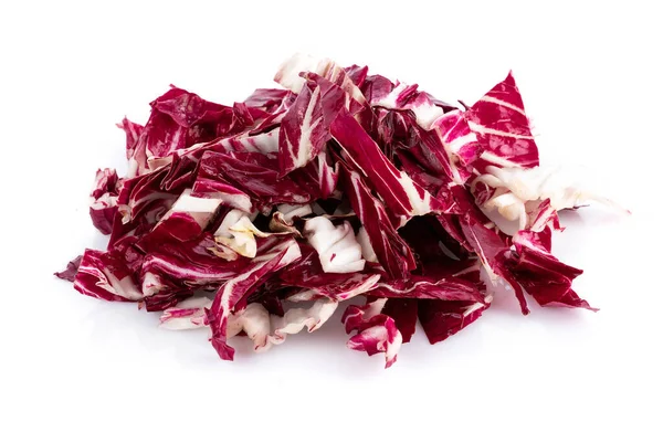 Radicchio Beyaz Arkaplanda Kırmızı Salata — Stok fotoğraf