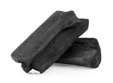 kömür beyaz arkaplanda izole edildi