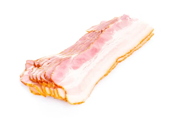 Pancetta Isolata Fondo Bianco — Foto Stock