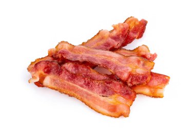 bacon isolated on white background clipart