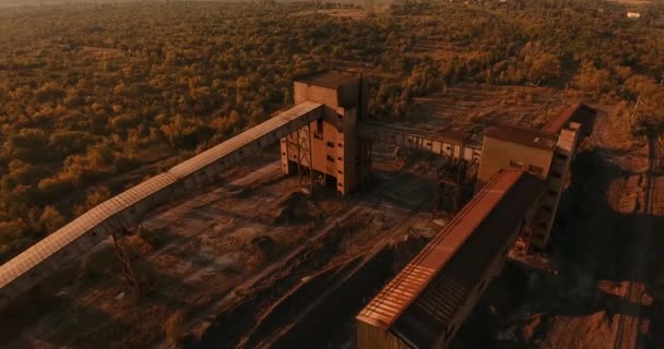 Fotografía Aérea Cantera Industrial Antigua Mina Mineral Hierro — Vídeos de Stock