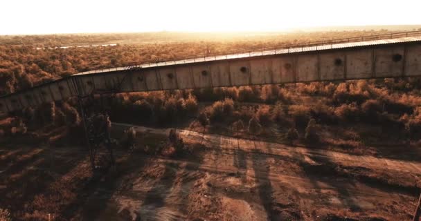 Fotografi Udara Industri Tambang Tambang Bijih Besi Tua — Stok Video