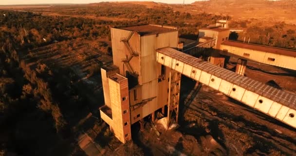 Fotografia Lotnicza Kamieniołom Przemysłowym Kopalnia Rudy Żelaza Stary — Wideo stockowe