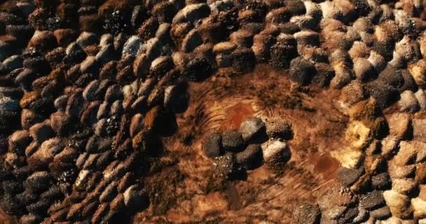 航空写真 多くの堤防 鉱業からの廃棄物 鉄鉱石廃棄物から — ストック動画