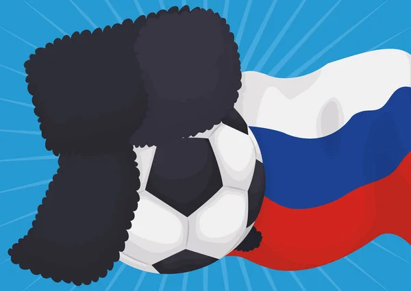 Traditionelle Elemente Für Die Internationale Fußballmeisterschaft Russland Als Gastgeber Dieses — Stockvektor