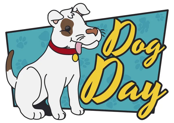 Diseño Conmemorativo Para Evento Del Día Del Perro Con Lindo — Vector de stock