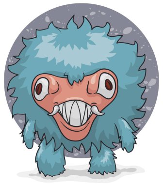 Tüylü vücudu, şiddetli bir yüz, büyük gözleri ve onun dişleri garip bir gülümseme gösterilen soğuk gezegen demi insan uzaylı.