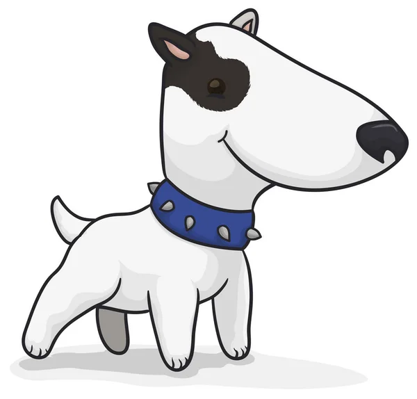 Happy Bull Terrier Poser pour une image, Illustration vectorielle — Image vectorielle