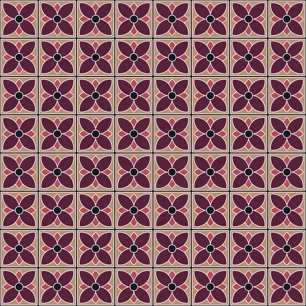 Abstrakte Florale Muster Nahtlose Vektorillustration Geometrisches Blattornament — Stockvektor