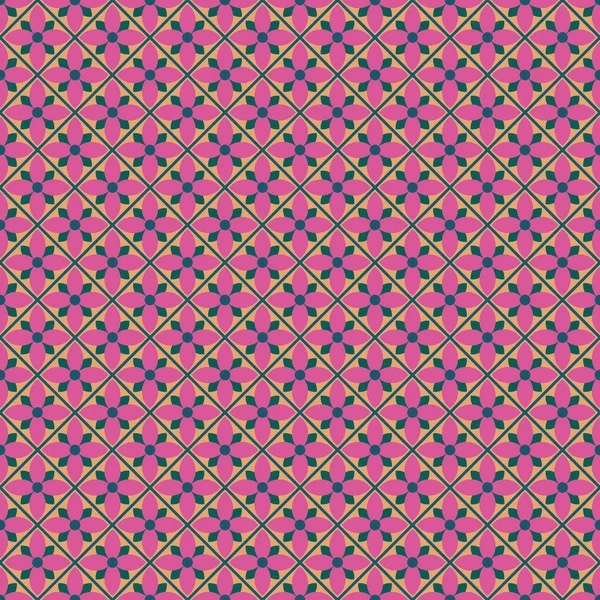 Abstrakta Blommönster Sömlös Vektorillustration Geometriska Leaf Prydnad — Stock vektor