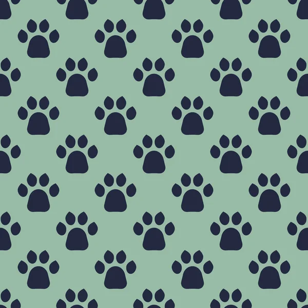 Cats Paw Print. Seamless animal pattern of paw footprint