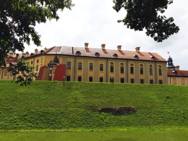 Nesvizh, Belarus - 13 Temmuz 2018: Castle Radzivil aile