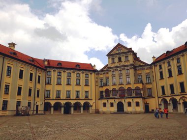 Nesvizh, Belarus - 13 Temmuz 2018: Castle Radzivil aile