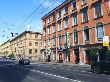 Saint Petersburg, Rusya - 4 Ağustos 2018: Mimarisi içinde tarihi merkezi, Saint Petersburg