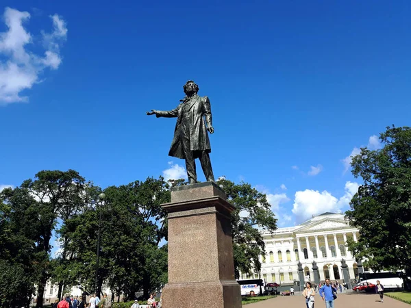 Saint Petersburg Russia August 2018 Monument Great Russian Poet Alexander — Stock Photo, Image