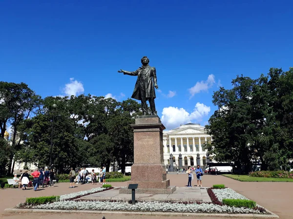 Saint Petersburg Russia August 2018 Monument Great Russian Poet Alexander — Stock Photo, Image