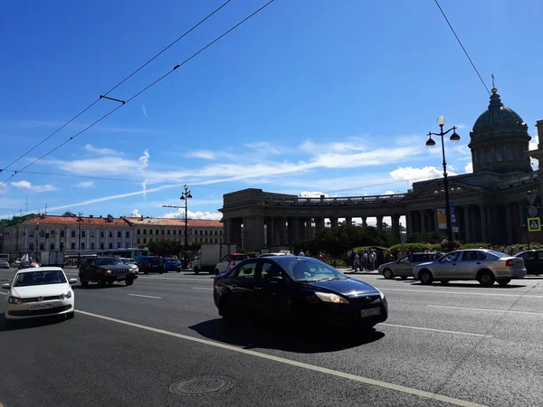 Sankt Petersburg Ryssland Augusti 2018 Kazan Katedralen Även Känd Som — Stockfoto