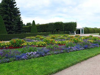 Saint Petersburg, Rusya - 7 Ağustos 2018: Üst Peterhof Bahçe