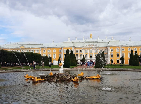 Petrohrad Rusko Srpna 2018 Grand Peterhof Palace Horní Zahrada Peterhof — Stock fotografie