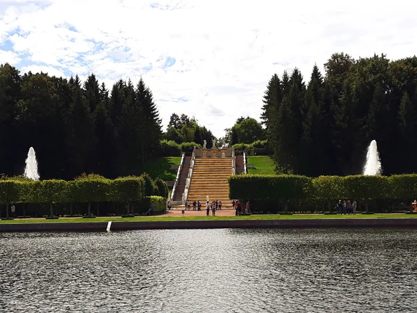 Sint Petersburg Rusland Augustus 2018 Lagere Park Peterhof — Stockfoto